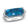 Thumbnail Image 1 of Le Vian Silhouette Elongated Cushion-Cut Natural Blue Topaz & Diamond Accent Ring 14K Vanilla Gold