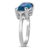 Thumbnail Image 3 of Le Vian Silhouette Elongated Cushion-Cut Natural Blue Topaz & Diamond Accent Ring 14K Vanilla Gold