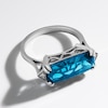 Thumbnail Image 4 of Le Vian Silhouette Elongated Cushion-Cut Natural Blue Topaz & Diamond Accent Ring 14K Vanilla Gold