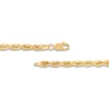 Thumbnail Image 3 of Solid Glitter Rope Chain Necklace 4.4mm 10K Yellow Gold 22&quot;