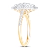 Thumbnail Image 2 of Multi-Diamond Marquise Double Halo Engagement Ring 1 ct tw 14K Two-Tone Gold