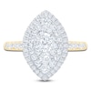 Thumbnail Image 3 of Multi-Diamond Marquise Double Halo Engagement Ring 1 ct tw 14K Two-Tone Gold