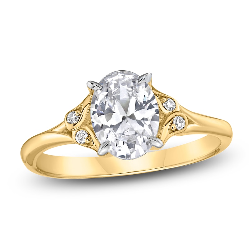 Main Image 1 of Brilliant Moments Oval-Cut Diamond Engagement Ring 1 ct tw 14K Yellow Gold