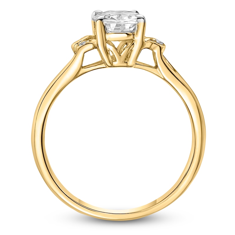 Main Image 2 of Brilliant Moments Oval-Cut Diamond Engagement Ring 1 ct tw 14K Yellow Gold