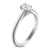 Thumbnail Image 2 of Oval-Cut Lab-Created Diamond Solitaire Plus Engagement Ring 5/8 ct tw Platinum (VS2/F)