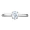 Thumbnail Image 3 of Oval-Cut Lab-Created Diamond Solitaire Plus Engagement Ring 5/8 ct tw Platinum (VS2/F)