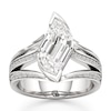 Thumbnail Image 1 of J'Lure Lab-Created Diamond Leaf Step-Cut Engagement Ring 3-1/2 ct tw 18K White Gold