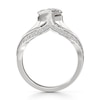 Thumbnail Image 2 of J'Lure Lab-Created Diamond Leaf Step-Cut Engagement Ring 3-1/2 ct tw 18K White Gold