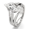 Thumbnail Image 4 of J'Lure Lab-Created Diamond Leaf Step-Cut Engagement Ring 3-1/2 ct tw 18K White Gold