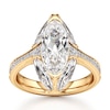 Thumbnail Image 1 of J'Lure Moval Old-Cut Lab-Created Diamond Engagement Ring 4-1/5 ct tw 18K Yellow Gold