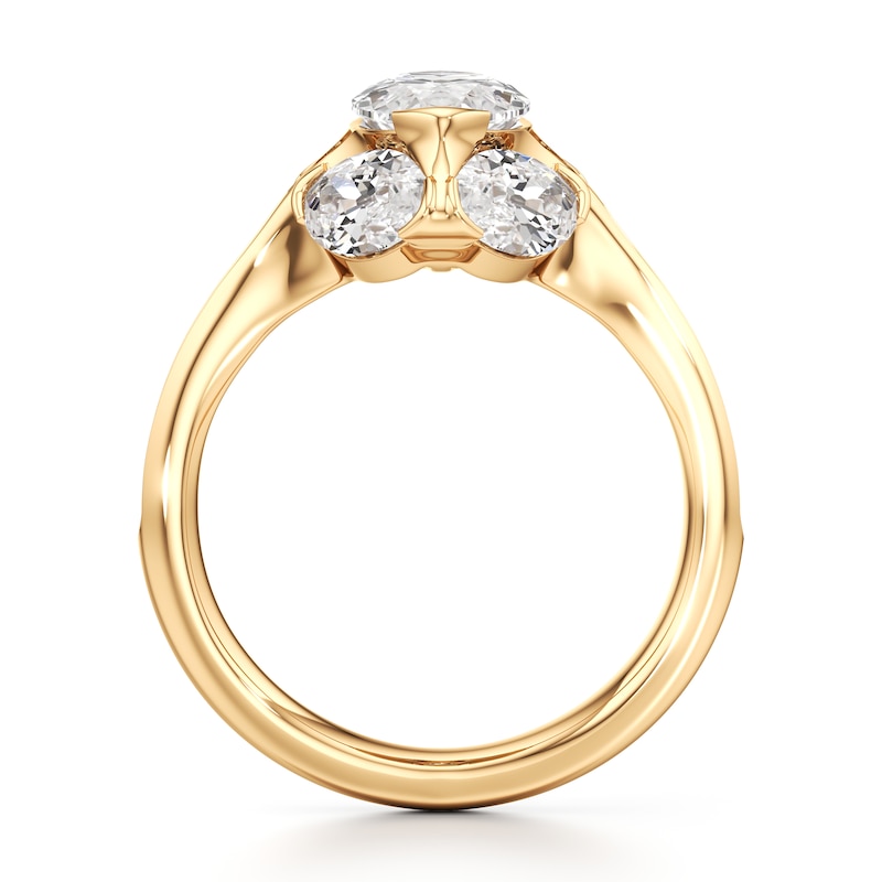 Main Image 2 of J'Lure Moval Old-Cut Lab-Created Diamond Engagement Ring 4-1/5 ct tw 18K Yellow Gold