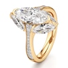 Thumbnail Image 4 of J'Lure Moval Old-Cut Lab-Created Diamond Engagement Ring 4-1/5 ct tw 18K Yellow Gold