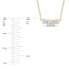 Thumbnail Image 4 of Lab-Created Diamond Three-Stone Necklace 1/2 ct tw 14K Yellow Gold 18&quot;