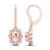 Thumbnail Image 2 of Morganite Earrings 1/8 ct tw Diamonds 10K Rose Gold