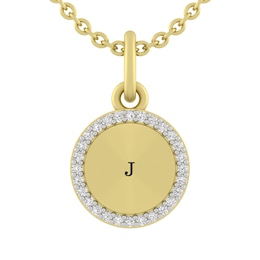 1/15 Ct. tw Diamond Round Disc Necklace