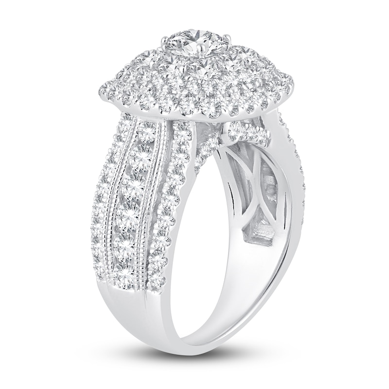 Main Image 2 of Diamond Engagement Ring 3 ct tw Round 14K White Gold