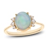 Thumbnail Image 1 of Natural Opal Ring 1/6 ct tw Diamonds 14K Yellow Gold