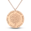 Thumbnail Image 0 of Engravable Family Tree Pendant Necklace 14K Rose Gold 25mm 18" Adj.