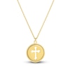 Thumbnail Image 1 of Cutout Cross Necklace 14K Yellow Gold 16&quot;