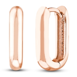 Huggie Earrings 14K Rose Gold 15mm