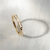 Thumbnail Image 4 of Juliette Maison Natural Emerald Baguette Bar Ring 10K Yellow Gold