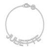 Thumbnail Image 0 of Juliette Maison Diamond Station Name Bracelet 1-1/8 ct tw Round 10K White Gold