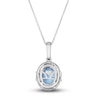 Thumbnail Image 2 of Le Vian Natural Blue Topaz Pendant Necklace 1/3 ct tw Diamonds 14K Vanilla Gold 19"