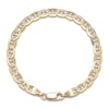 Thumbnail Image 4 of Faux Pave Mariner Chain Necklace 14K Yellow Gold 20&quot; 5.1mm