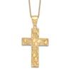 Thumbnail Image 1 of Flat Cross Pendant Necklace 14K Yellow Gold 18&quot;