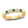 Thumbnail Image 1 of Natural Emerald Wedding Band 1/10 ct tw Round 14K Yellow Gold