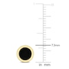 Thumbnail Image 2 of Men's Natural Black Onyx Stud Earrings 14K Yellow Gold