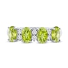 Thumbnail Image 3 of Natural Peridot Ring 1/6 ct tw Diamonds 14K White Gold