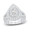 Thumbnail Image 1 of Diamond Bridal Set 1-3/4 ct tw Pear/Round 14K White Gold