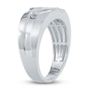 Thumbnail Image 2 of Men's Diamond Wedding Band 1/4 ct tw Round 14K White Gold