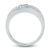 Thumbnail Image 4 of Men's Diamond Wedding Band 1/4 ct tw Round 14K White Gold