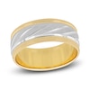 Thumbnail Image 1 of Men's High-Polish Wedding Band 14K Two-Tone Gold 8.0mm