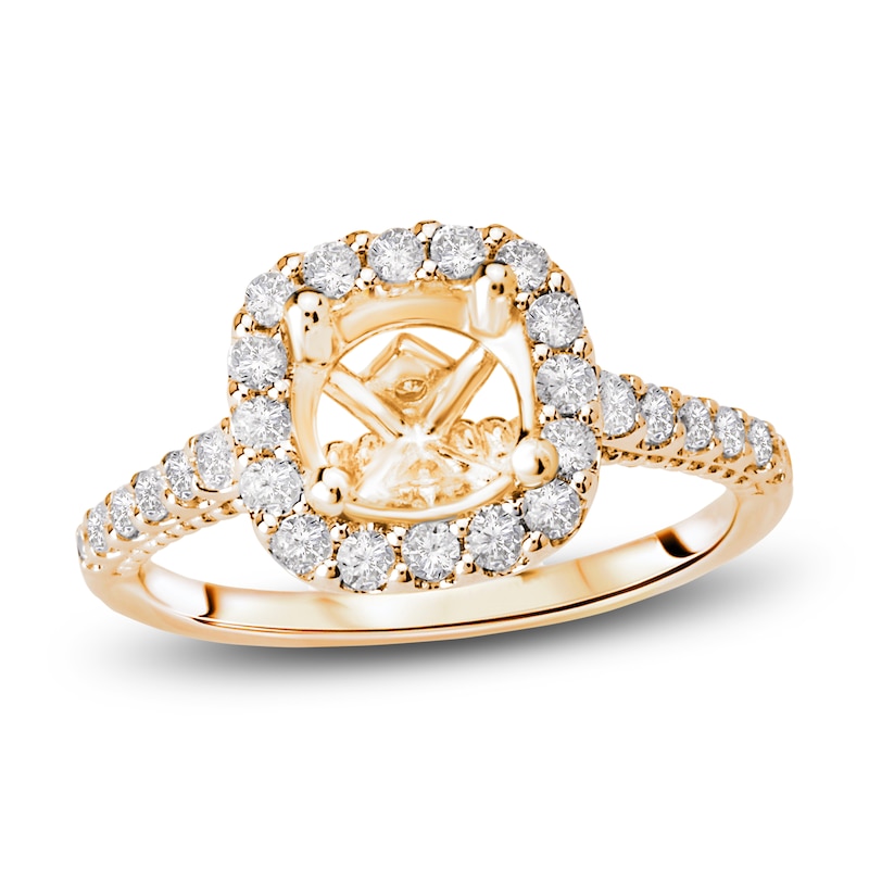 Main Image 1 of Diamond Engagement Ring Setting 1/2 ct tw Round 14K Yellow Gold