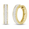 Thumbnail Image 1 of Men's Lab-Created Diamond Hoop Earrings 5/8 ct tw Round 14K Yellow Gold