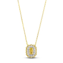 Le Vian Sunny Yellow Diamond Necklace 1 ct tw 14K Two-Tone Gold