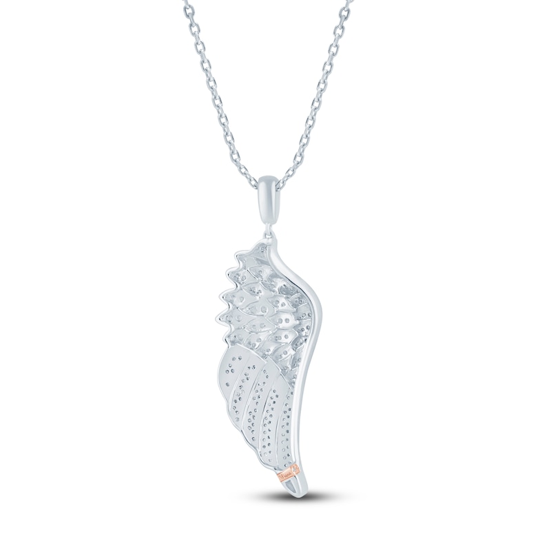 Main Image 3 of Pnina Tornai Diamond Wing Pendant Necklace 3/8 ct tw Round 14K White Gold