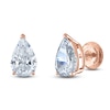 Thumbnail Image 1 of Pear-Shaped Lab-Created Diamond Solitaire Stud Earrings 1-1/2 ct tw 14K Rose Gold (F/SI2)