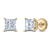 Thumbnail Image 1 of Princess-Cut Lab-Created Diamond Solitaire Stud Earrings 1 ct tw 14K Yellow Gold (F/SI2)