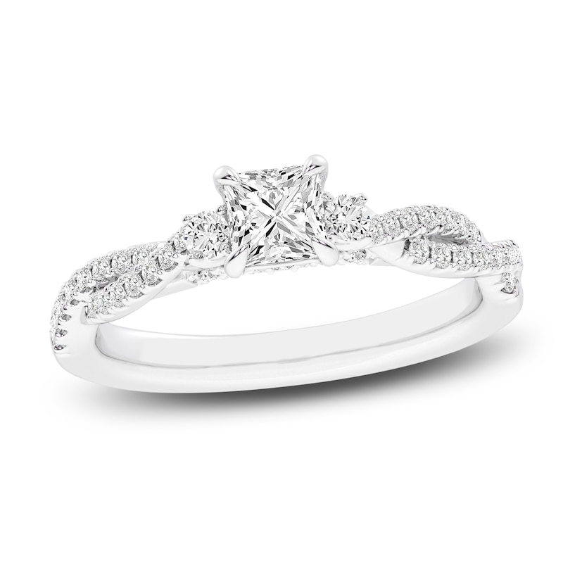 Princess Diamond Engagement Ring 3/4 ct tw 14K White Gold