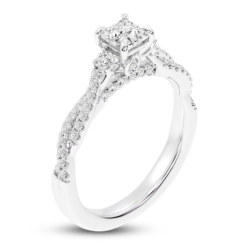 Princess Diamond Engagement Ring 3/4 ct tw 14K White Gold