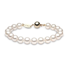 Yoko London Cultured Pearl Strand Bracelet 18K Yellow Gold 7.5&quot;