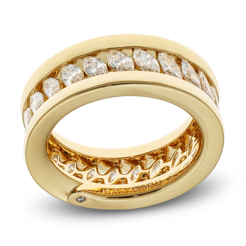 Crivelli Marquise-Cut Diamond Eternity Ring 2-1/3 ct tw 18K Yellow Gold