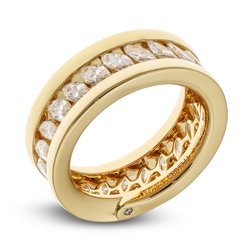 Crivelli Marquise-Cut Diamond Eternity Ring 2-1/3 ct tw 18K Yellow Gold