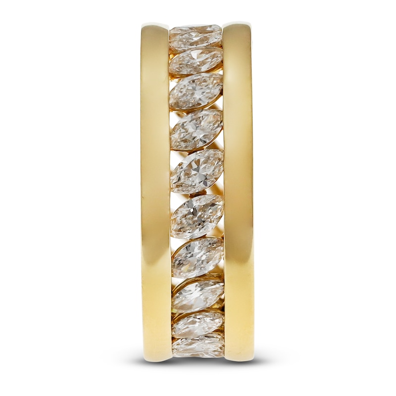 Crivelli Marquise-Cut Diamond Eternity Ring 2-1/3 ct tw 18K Yellow Gold