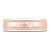 Thumbnail Image 3 of Men's Hammered Milgrain Wedding Band 18K Rose Gold 6mm