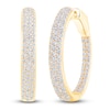 Thumbnail Image 2 of Brilliant Moments Diamond Inside-Out Hoop Earrings 1-1/2 ct tw 14K Yellow Gold